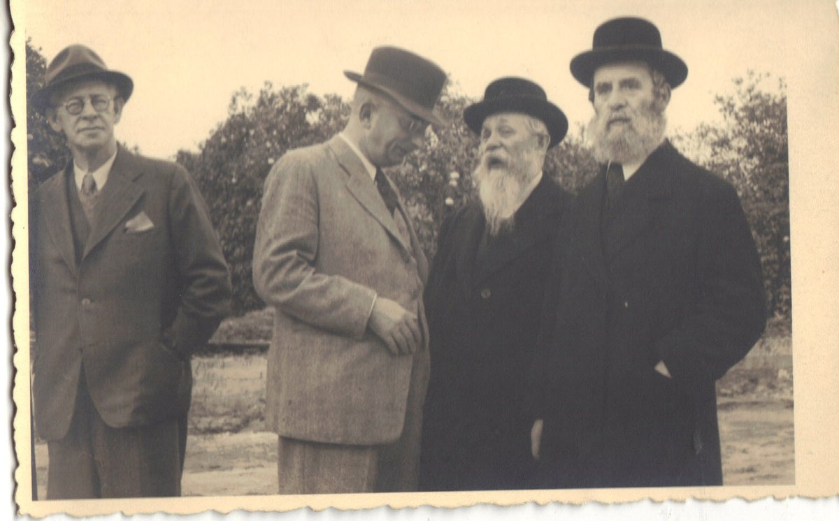 Rabbi Avraham Yehoshua Heshel of Kopyczynce and his brother-in-law Rabbi Avraham Yaakov 'Abir Yaakov' of Sadigura 
